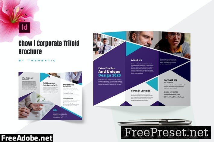 Chow | Corporate Trifold Brochure V7J76MD