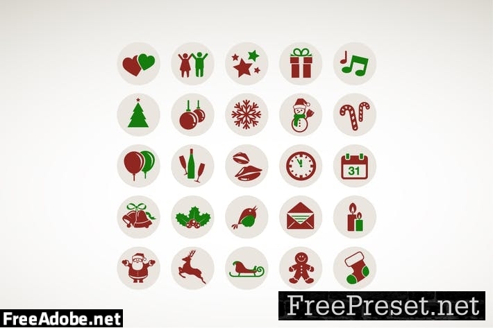 Christmas and New Year Icons U37H2X5