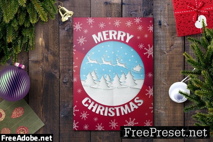 Christmas Card Template XRZ5MS