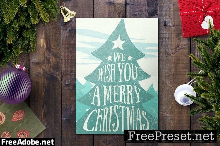 Christmas Card Template B5DPPH