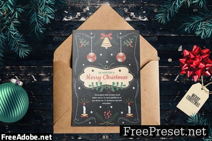 Christmas Card Template Z9Y9TF