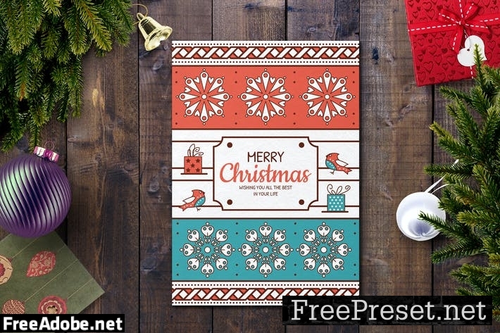 Christmas Card Template URTL3S