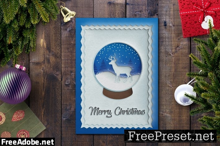 Christmas Card Template EC8X4A