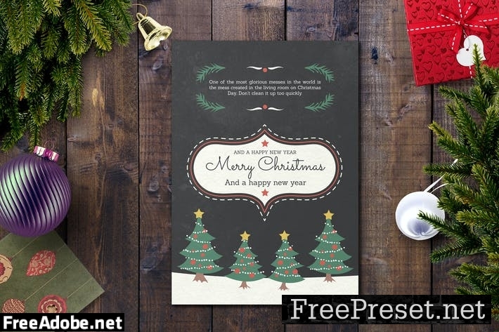 Christmas Card Template SH5MWX