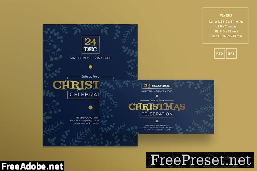 Christmas Celebration Flyer and Poster Template