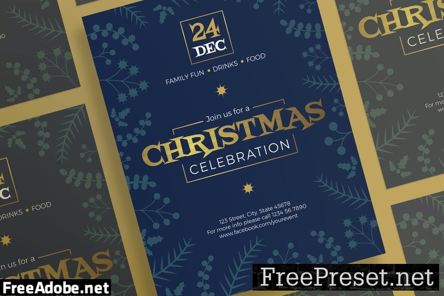 Christmas Celebration Flyer and Poster Template