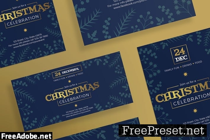 Christmas Celebration Flyer and Poster Template SHJABF