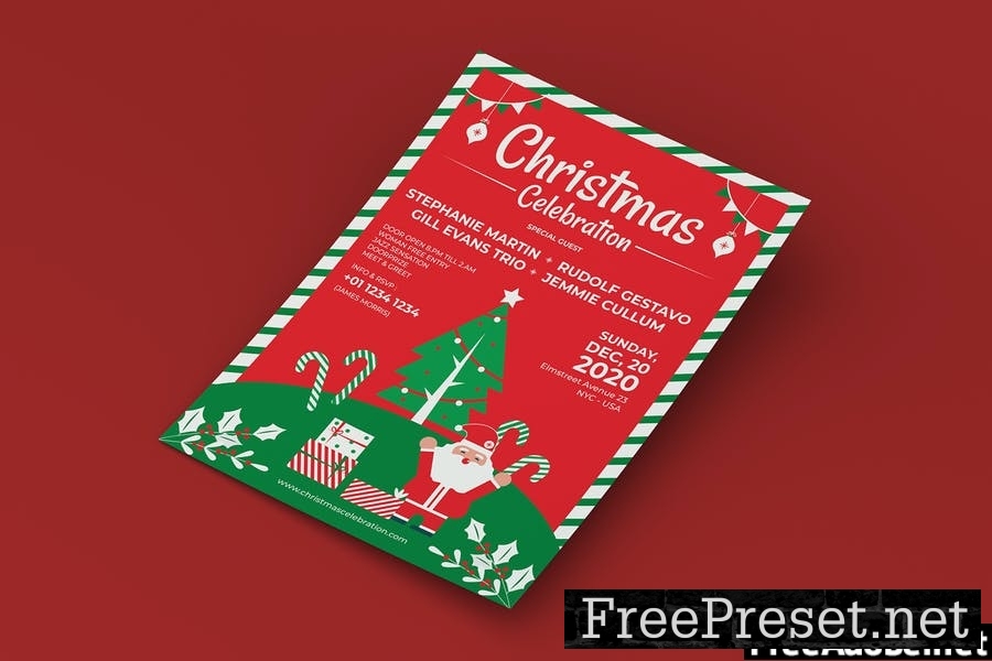 Christmas Celebration Flyer Set