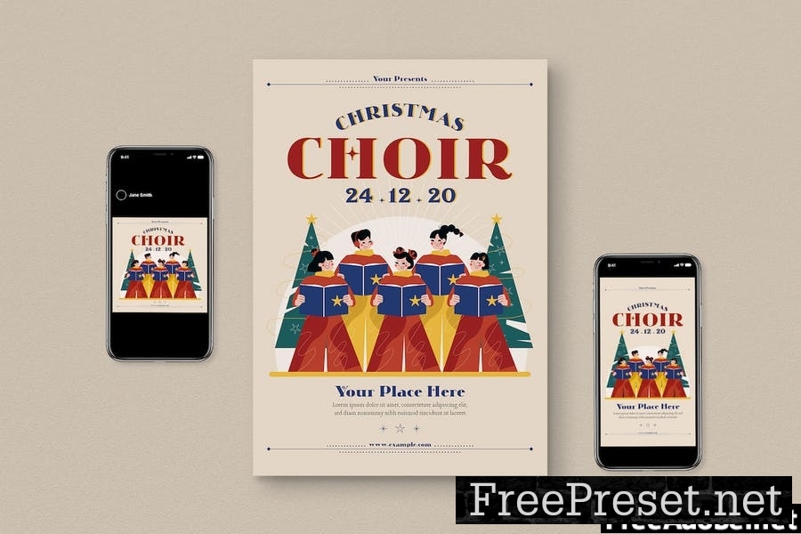 Christmas Choir Flyer Set