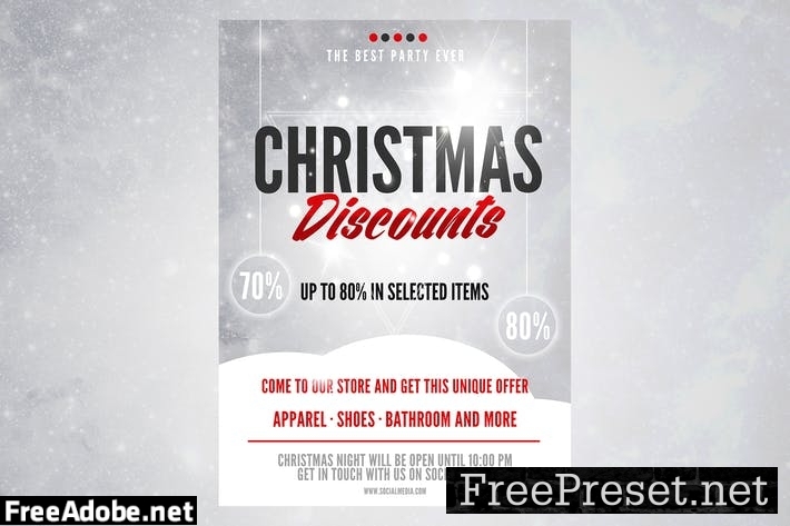 Christmas Discount Flyer Poster WSNG5D