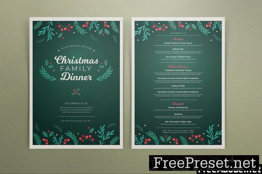 Christmas Family Dinner Template