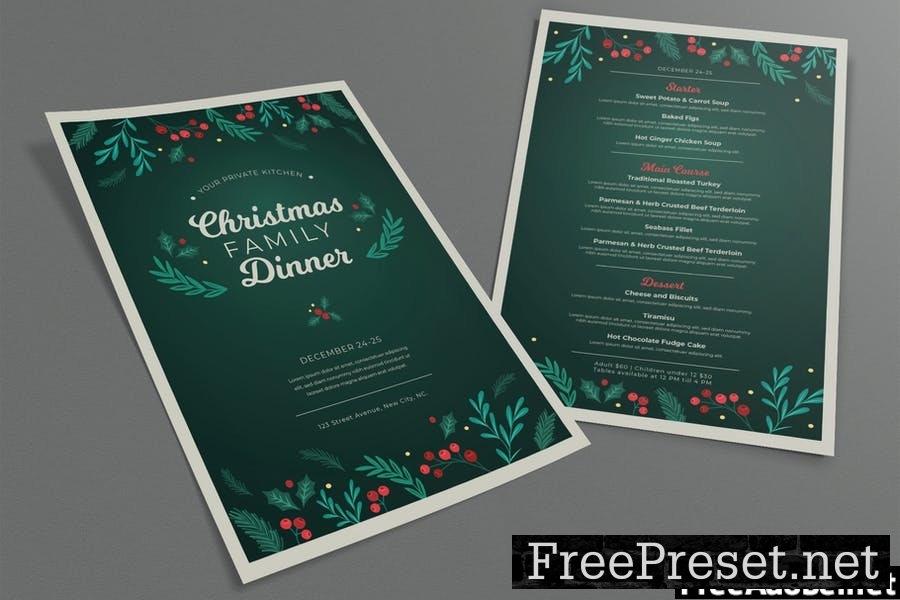 Christmas Family Dinner Template