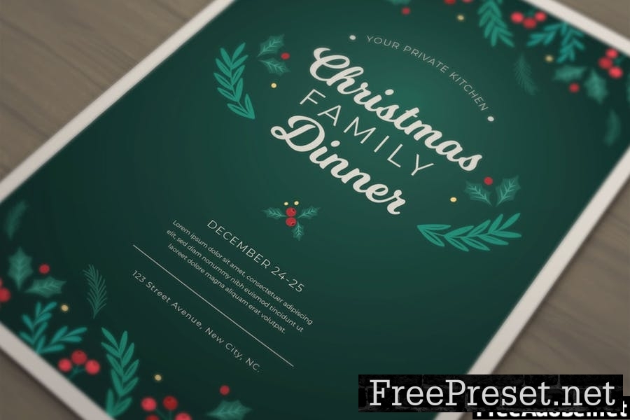 Christmas Family Dinner Template