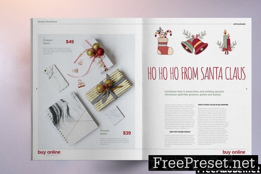 Christmas Gift Catalog Template