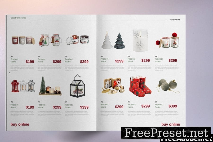 Christmas Gift Catalog Template