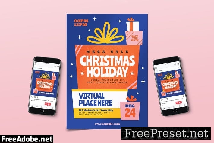 Christmas Holiday Flyer Pack NVRLBEJ