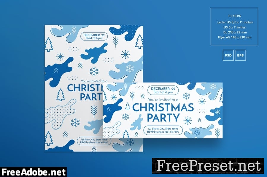 Christmas Party Flyer and Poster Template GEH9EN