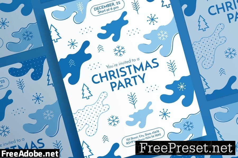 Christmas Party Flyer and Poster Template GEH9EN