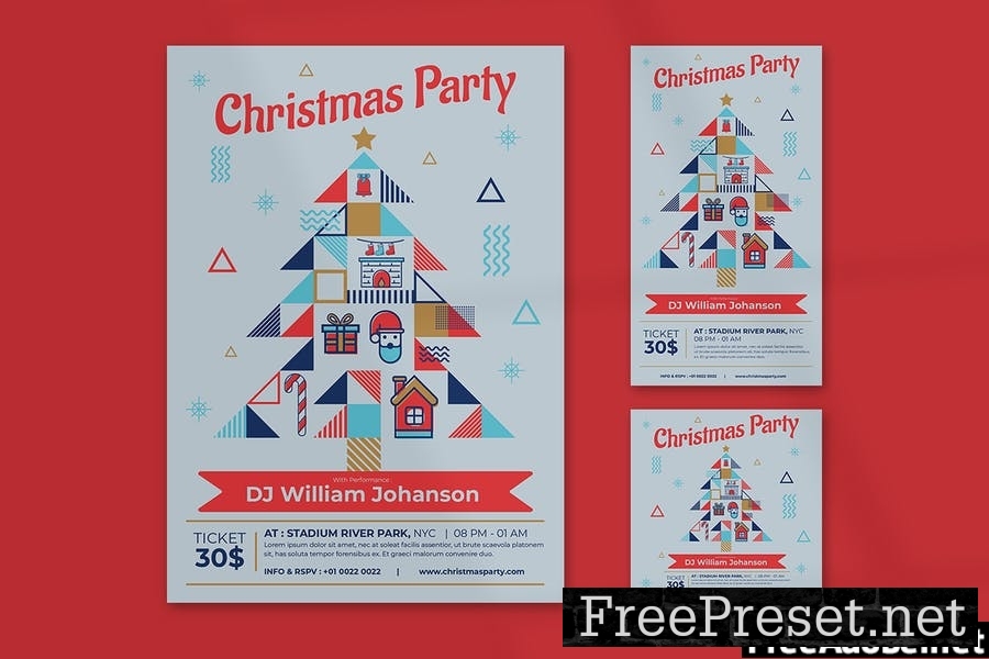 Christmas Party Flyer - Instagram Post & Stories