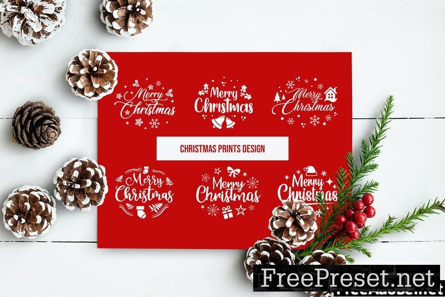 Christmas Prints Design Bundle, Christmas Word Art