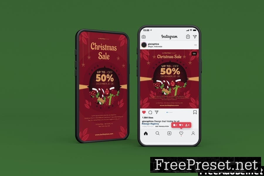 Christmas Sale Flyer - Instagram Post & Stories