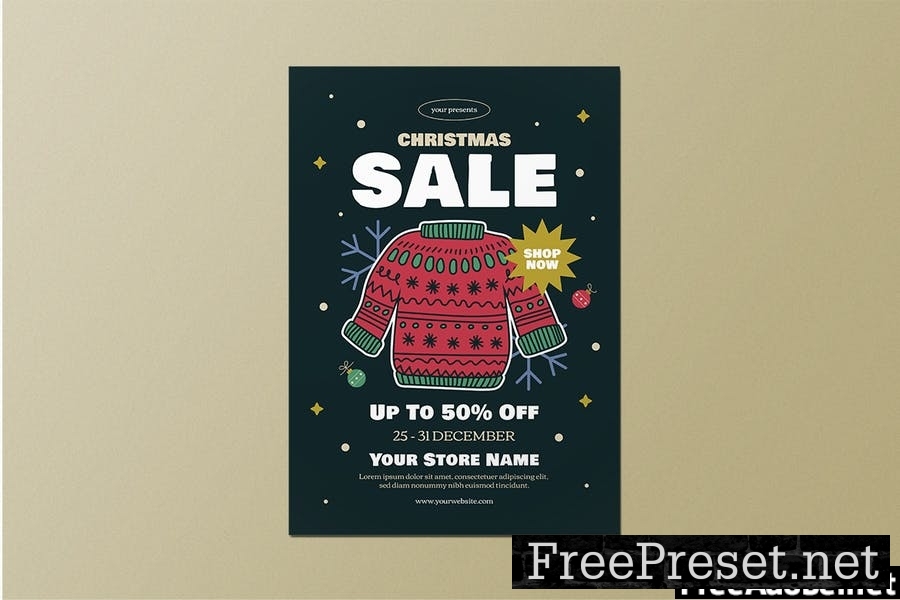 Christmas Sale Flyer Set