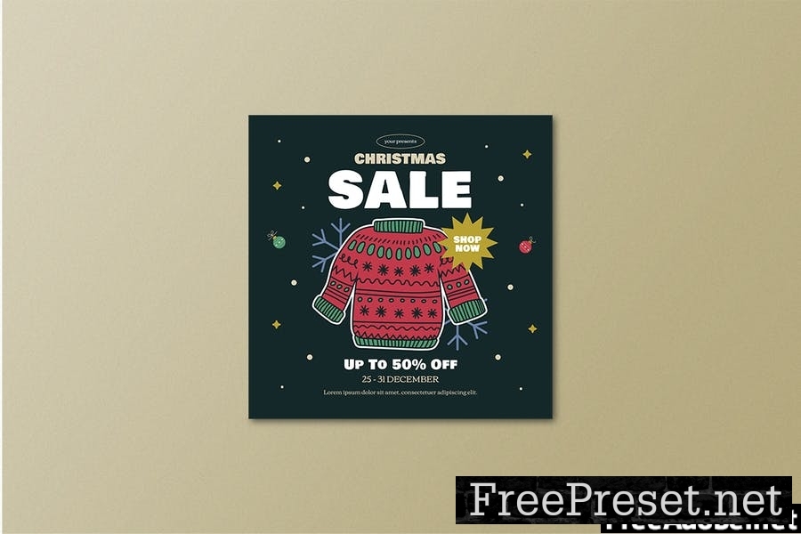 Christmas Sale Flyer Set