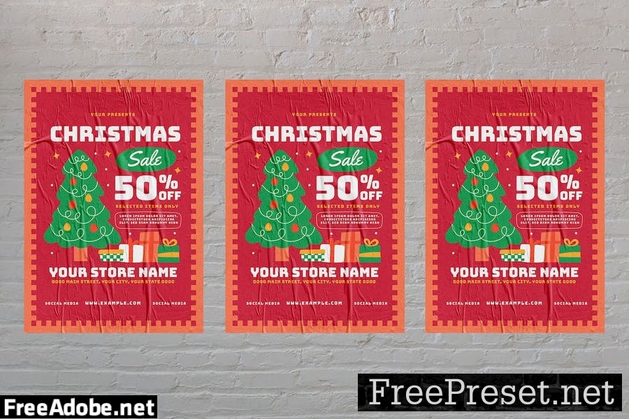 Christmas Sale Flyer Set