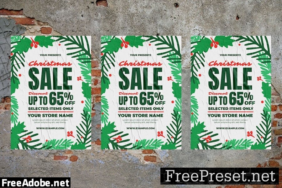 Christmas Sale Flyer Set Q34D6K8