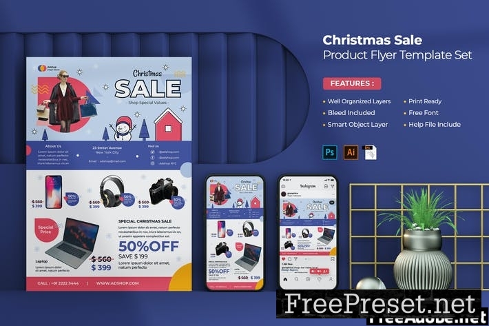 Christmas Sale Product Flyer Set CNQGSGN