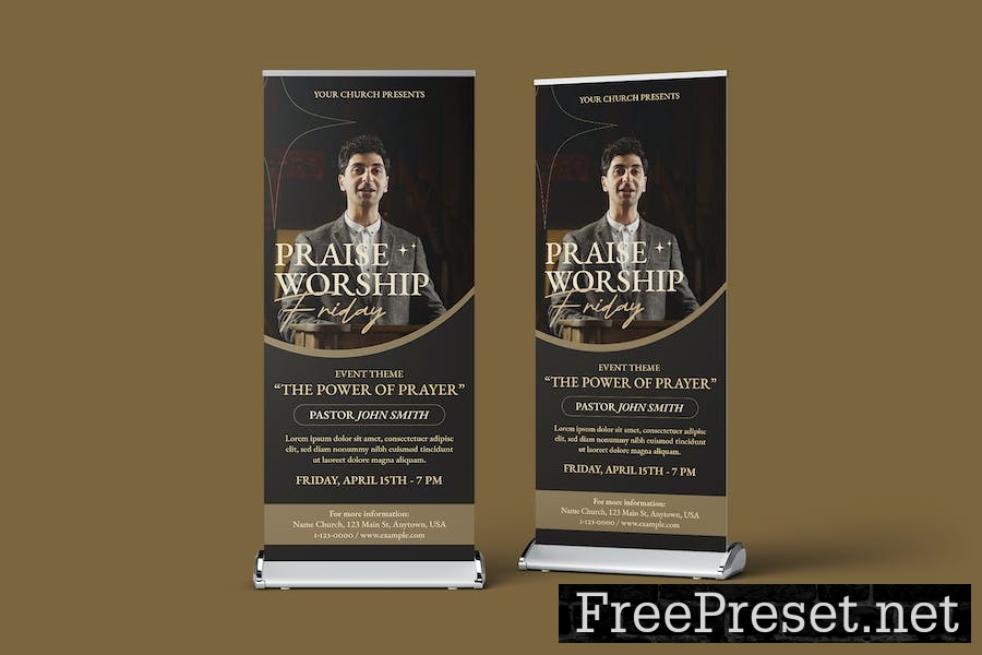 Church Roll Up Banner Template T2EA69H