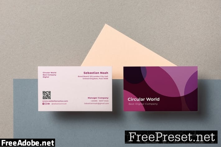 Circular World Business Card HWDC88C