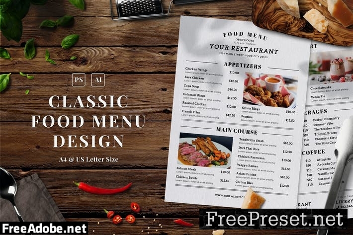 Classic Food Menu 6465R97