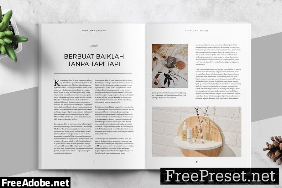 Clean and Minimalist Magazine Template PAPUWMV