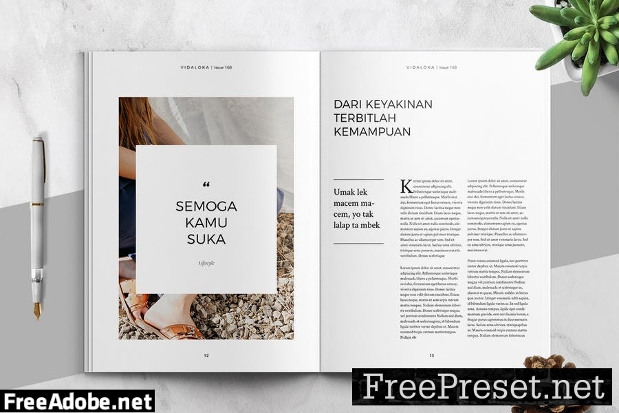 Clean and Minimalist Magazine Template PAPUWMV