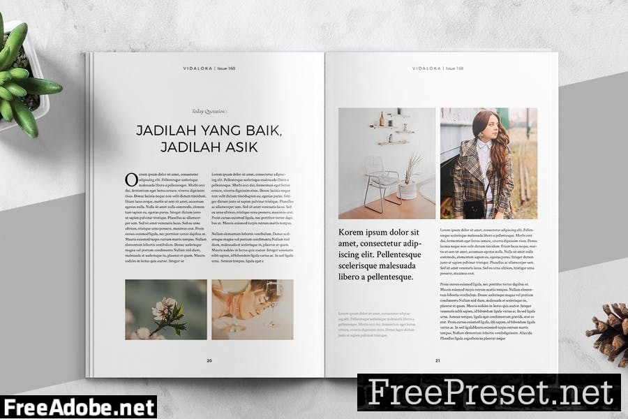 Clean and Minimalist Magazine Template PAPUWMV