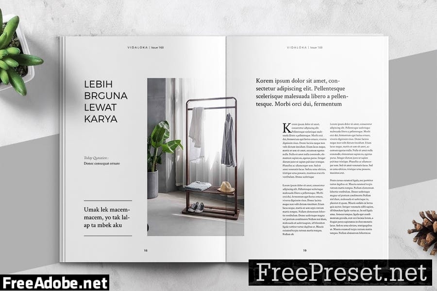 Clean and Minimalist Magazine Template PAPUWMV