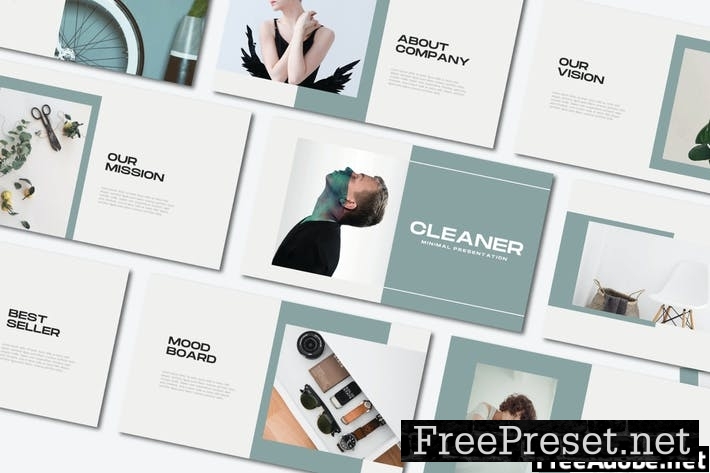 Cleaner Powerpoint Template QYWN3VL