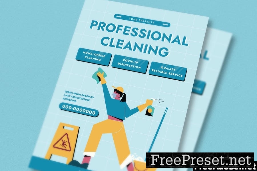 Cleaning Services Flyer Set NJT2QMX