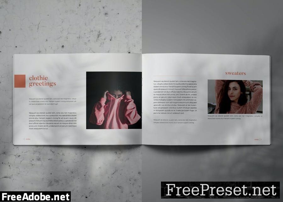 CLOTHIE - Indesign Lookbook Brochure Template D69XXQL