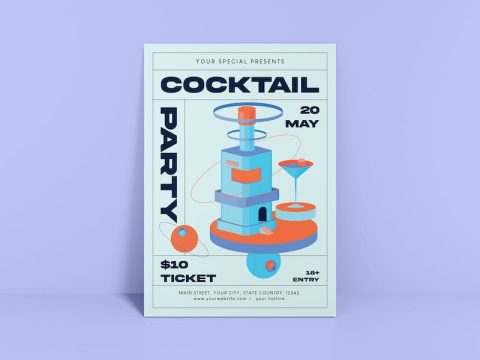 Cocktail Party Flyer NLA8A5R