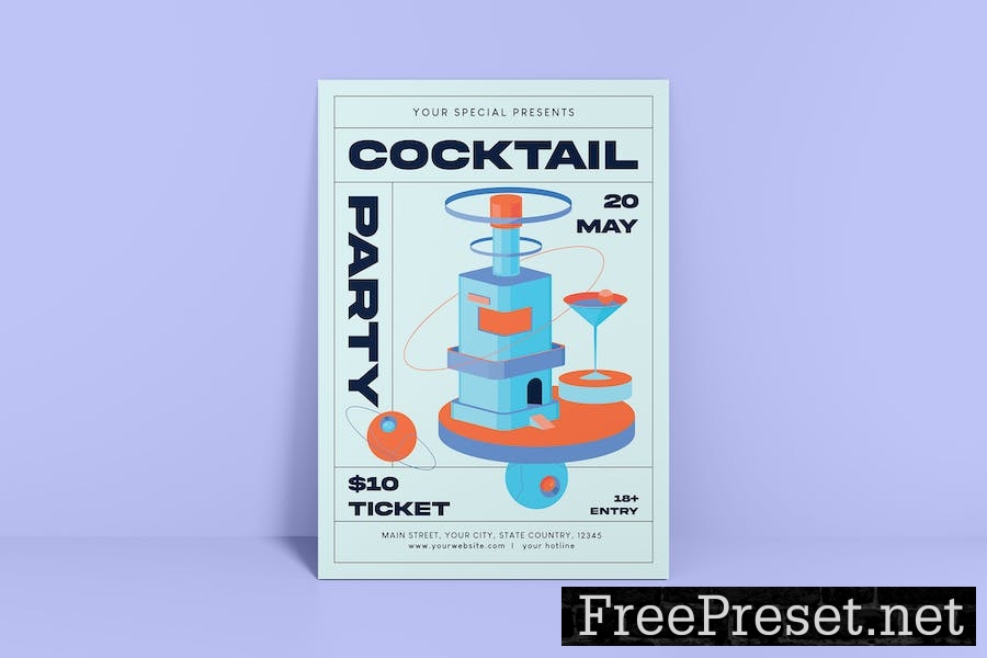Cocktail Party Flyer NLA8A5R