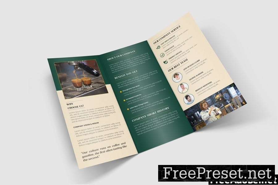 Coffe Shop Trifold Brochure