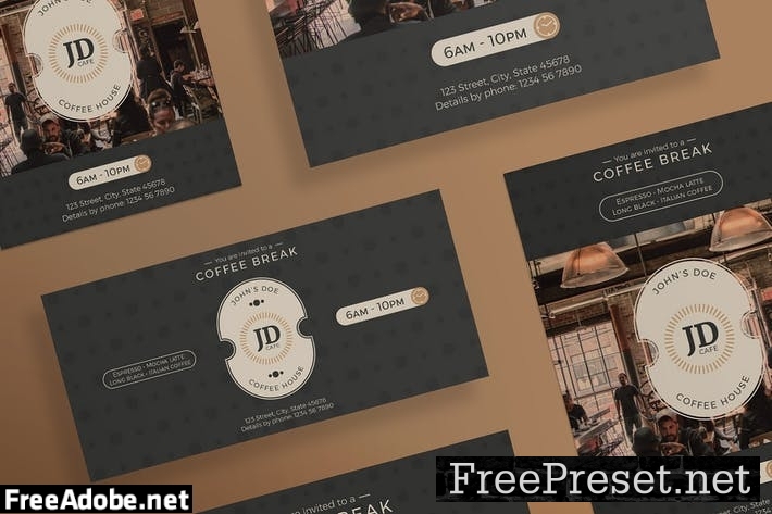 Coffee Bar Flyer and Poster Template 62HDTH