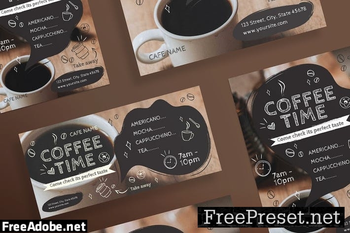 Coffee Cafe Flyer and Poster Template 467LAC