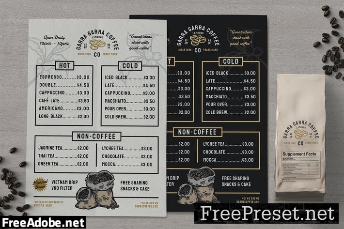 Coffee Menu RZBG5NQ