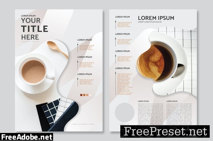 Coffee poster design vector set 9A8RPA