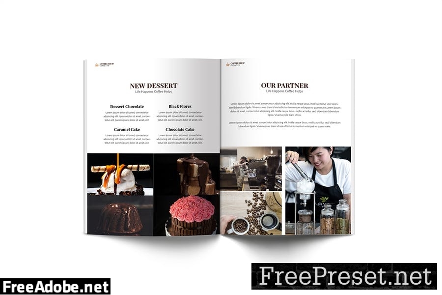 Coffee Shop A4 Brochure Template A532UWS