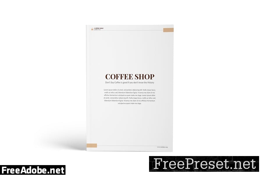 Coffee Shop A4 Brochure Template A532UWS