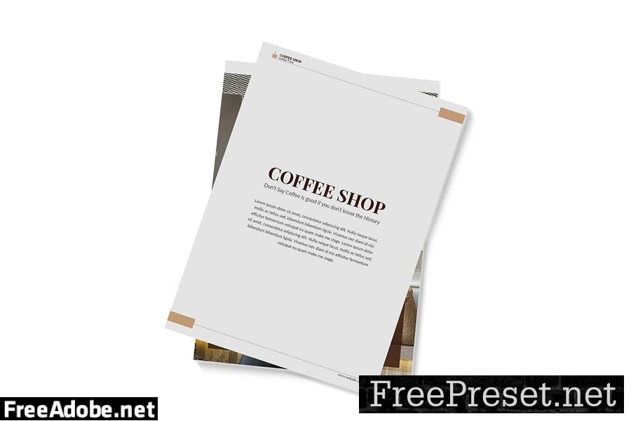 Coffee Shop A4 Brochure Template A532UWS